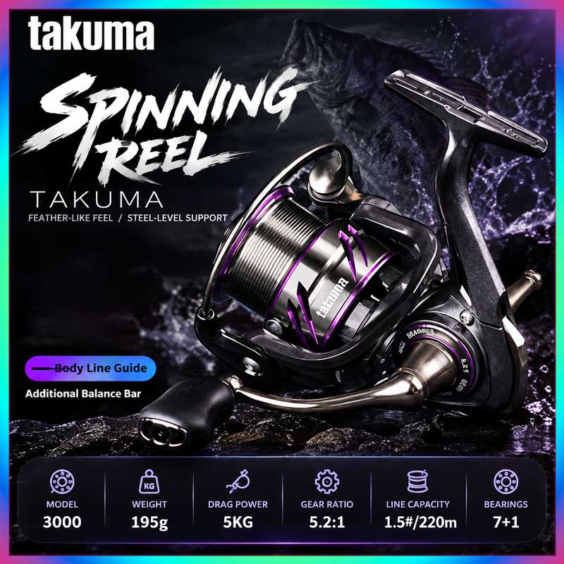 Developing Tank Reel - Takuma Lingxi 3000s, moulinet de spinning